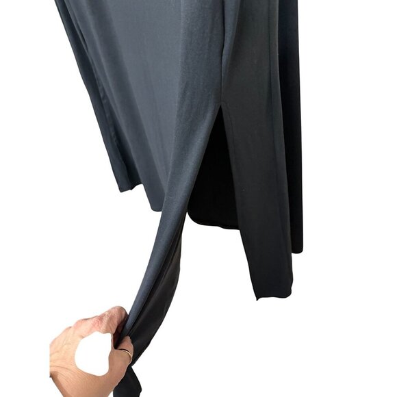 Cuddl Duds Womens 2X Black‎ Skirt With Side Slits Polyester/Spandex Blend - Picture 2 of 7